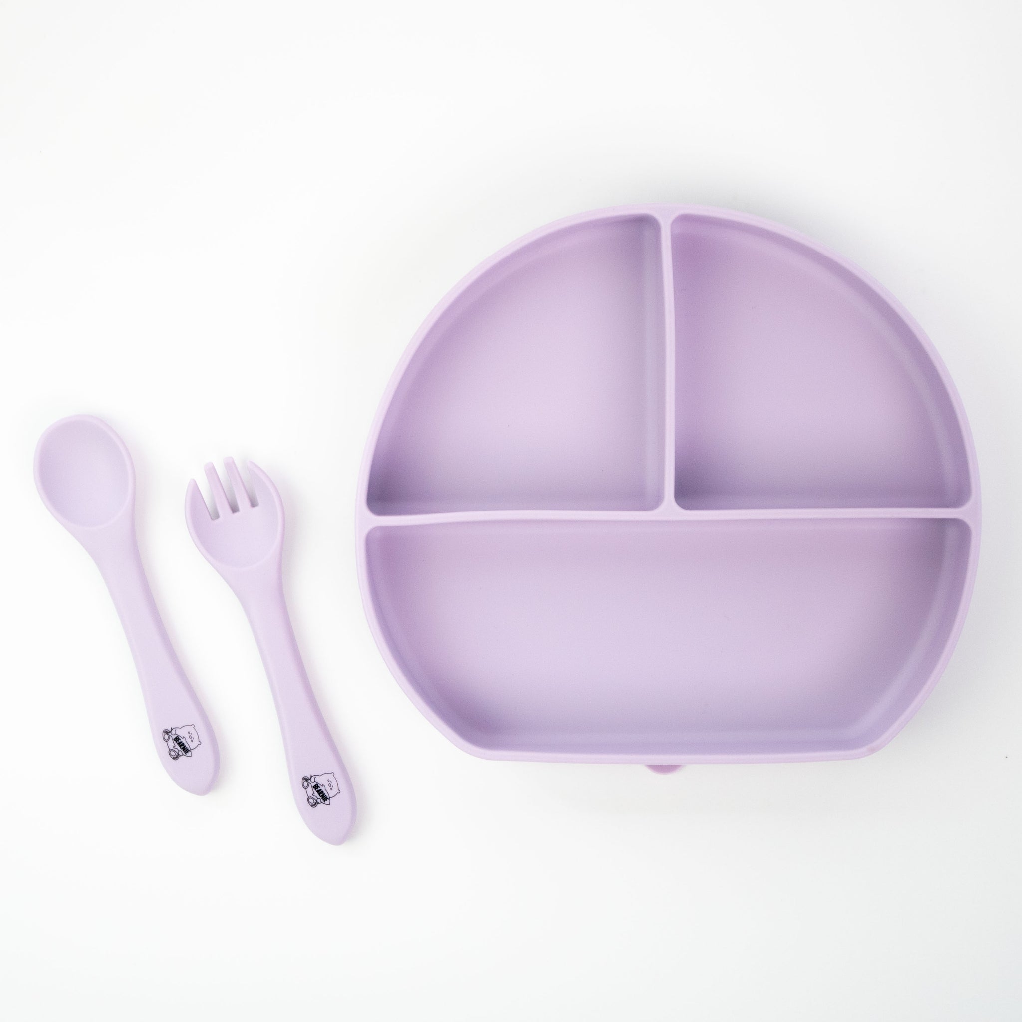 Grow with Bearnie Divider Suction Plate & Utensils Feeding Set
