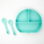 Grow with Bearnie Divider Suction Plate & Utensils Feeding Set - Little Bearnie 