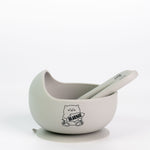 Grow with Bearnie Highback Silicone Bowl & Utensils Feeding Set - Little Bearnie 