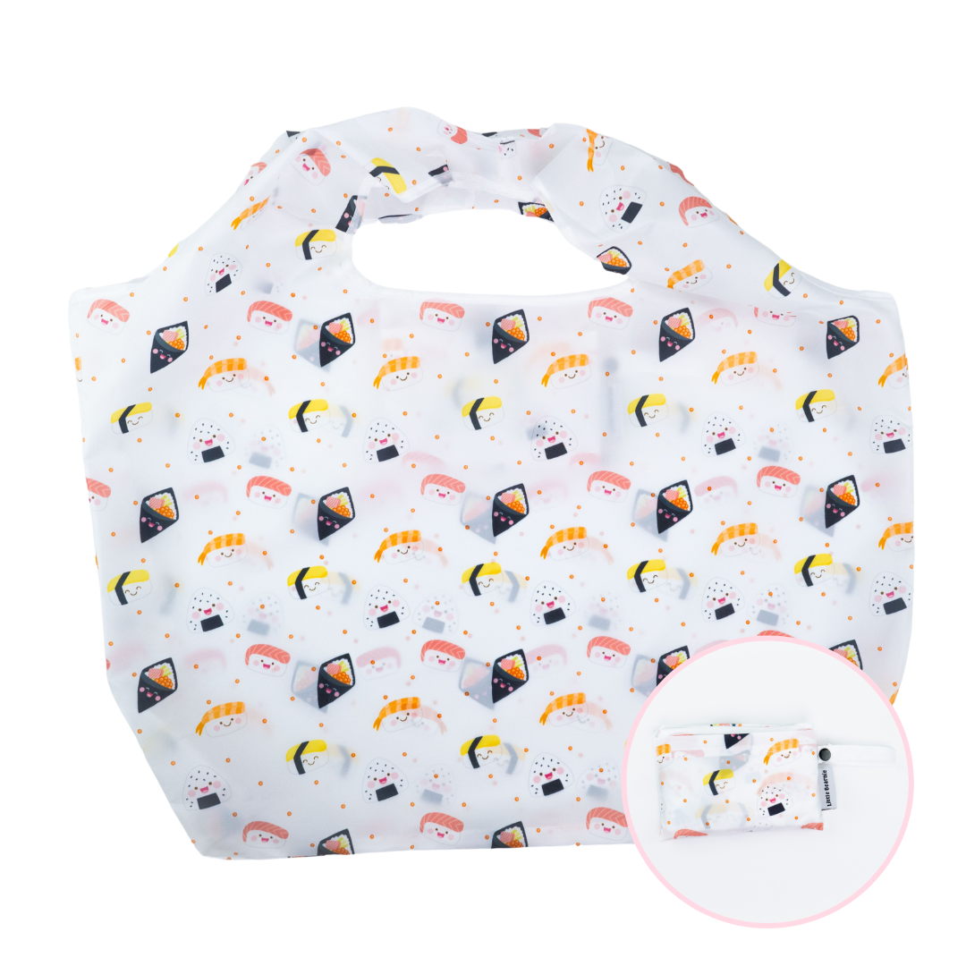 Eco Foldable XL Grocery Shopping Bag - Sushi Love