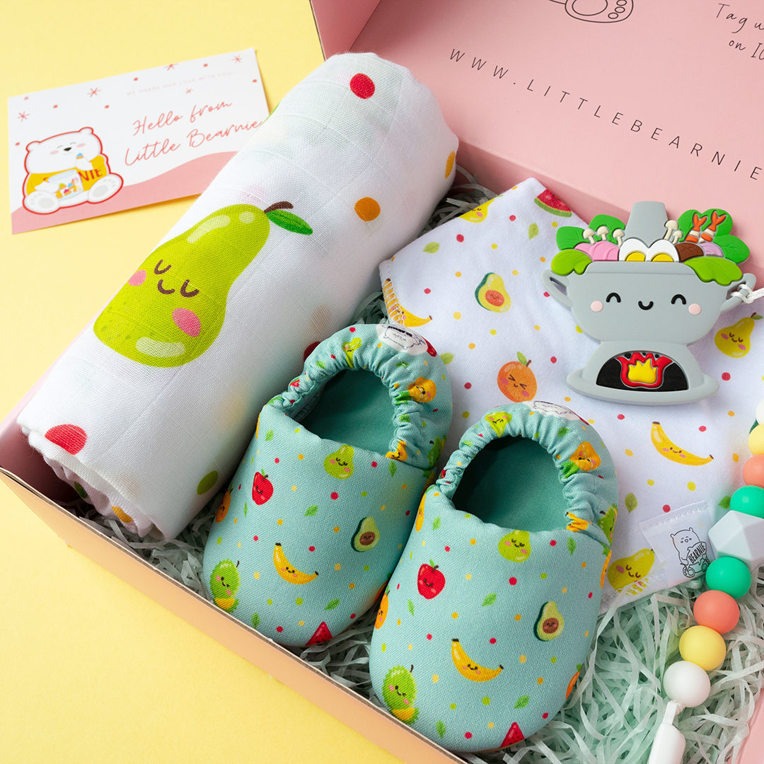 Hello Little One - Baby Luxe Gift Set (Fruity Fruits Series) - Little Bearnie 