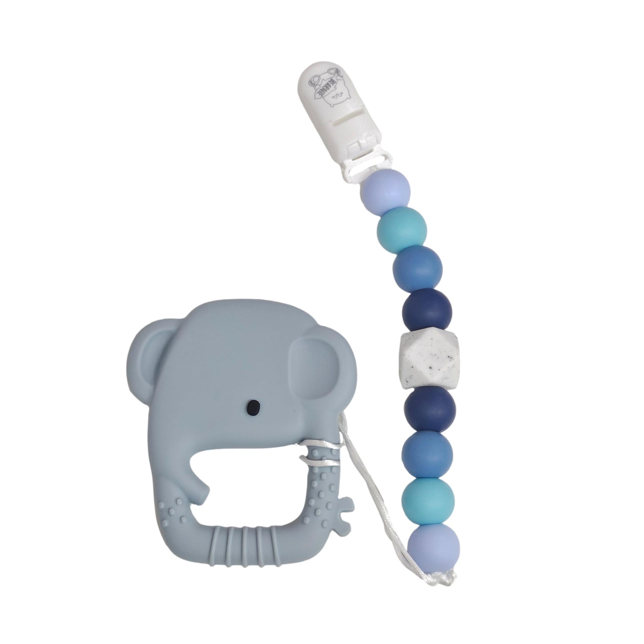 Modern Baby Teether Clip Set - Elly Elephant
