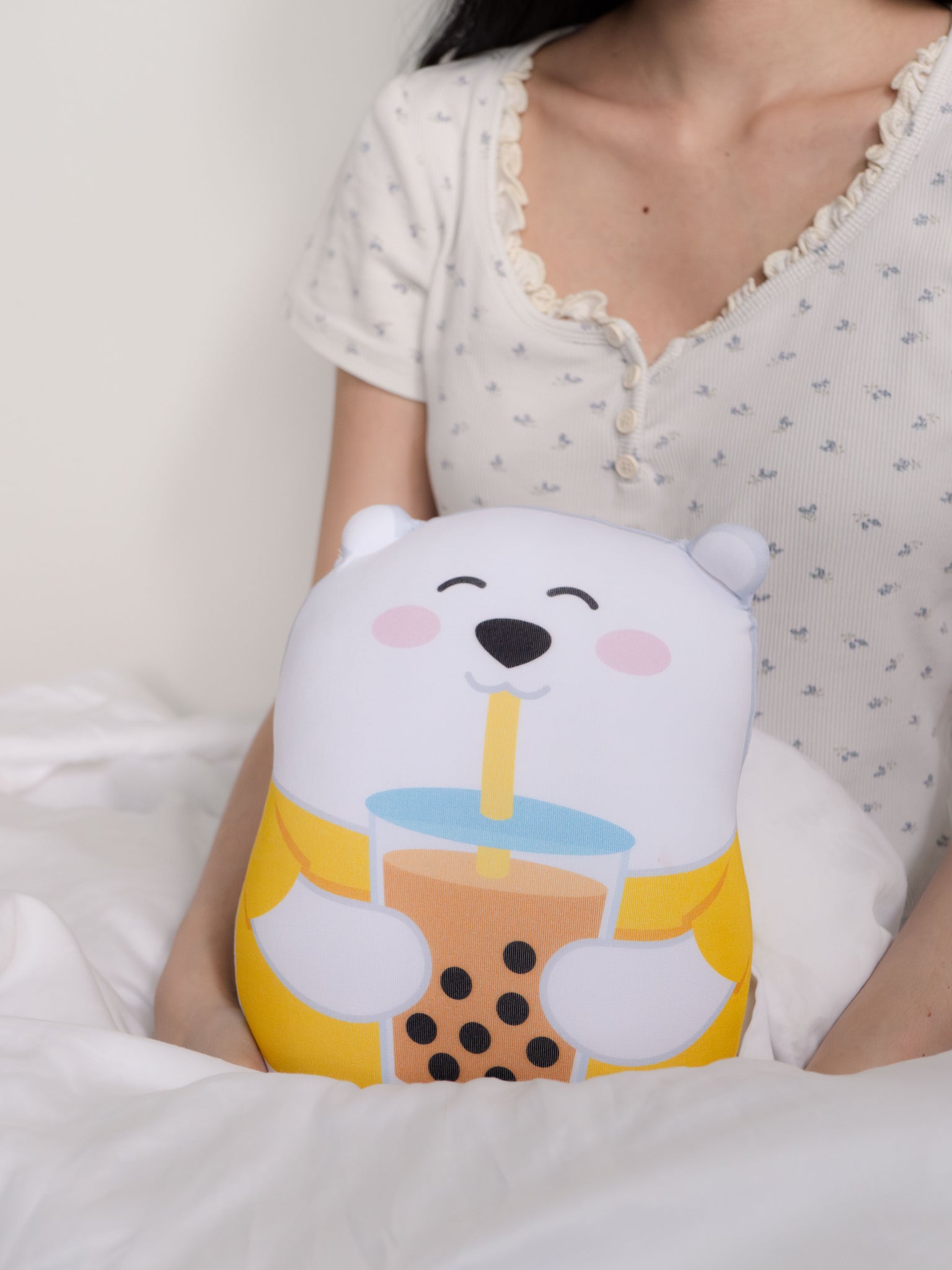 Huggy Bearnie Pillow Plush - Bear Bear Tea