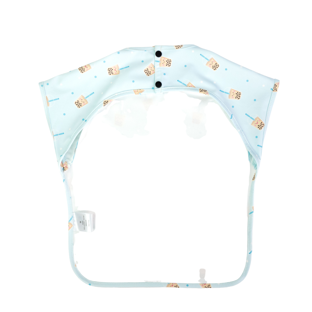 Junior Short Sleeved Waterproof Bib - Boba (Blue)