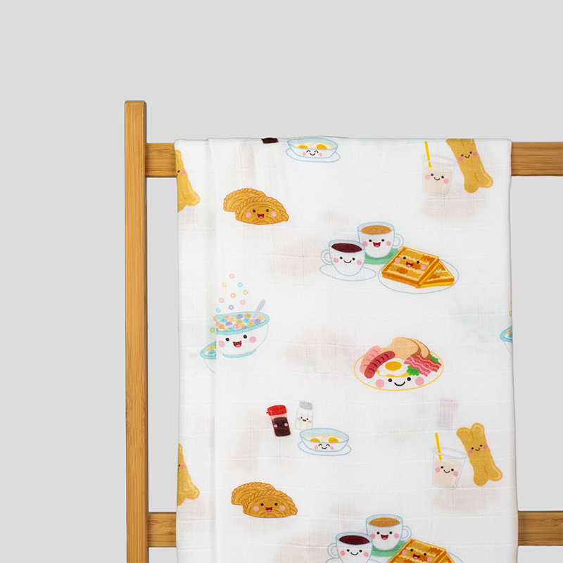 Swaddle / Baby Blanket - Breakfast Delights - Little Bearnie 