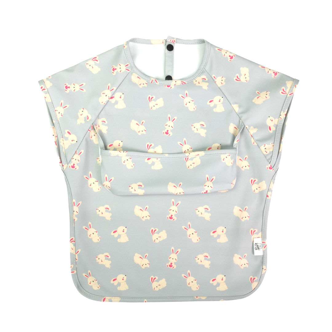 Junior Short Sleeved Waterproof Bib - Bunny - Little Bearnie 