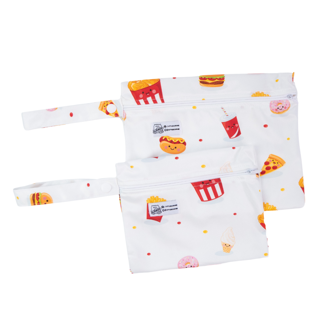 [SALE] -  [Loose Piece Clear Out - S & M size only] Multipurpose Storage Bag / Wet Bags - Fast Food