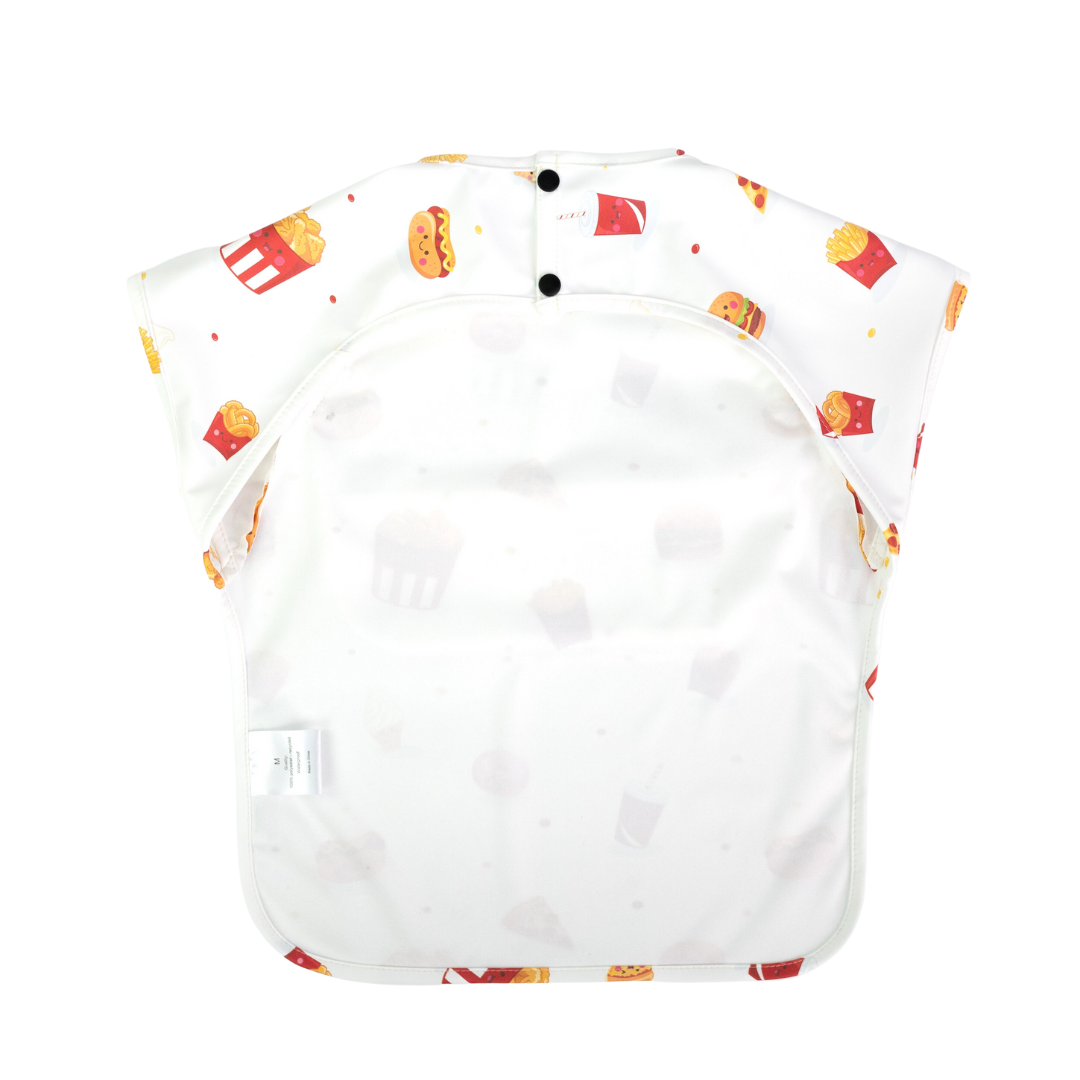 Junior Short Sleeved Waterproof Bib - Fast Food