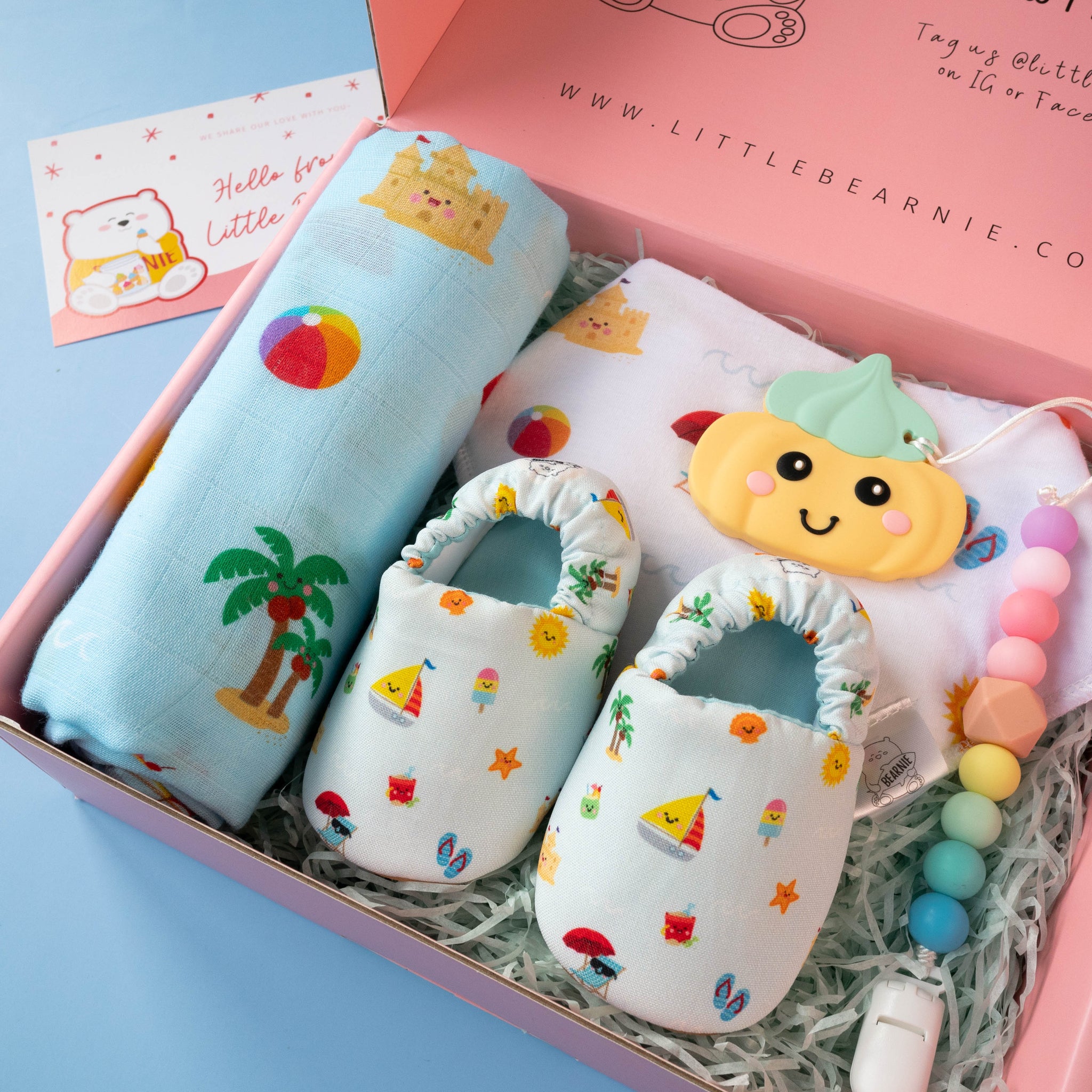 Hello Little One - Baby Luxe Gift Set (Fun Beach Day) - Little Bearnie 