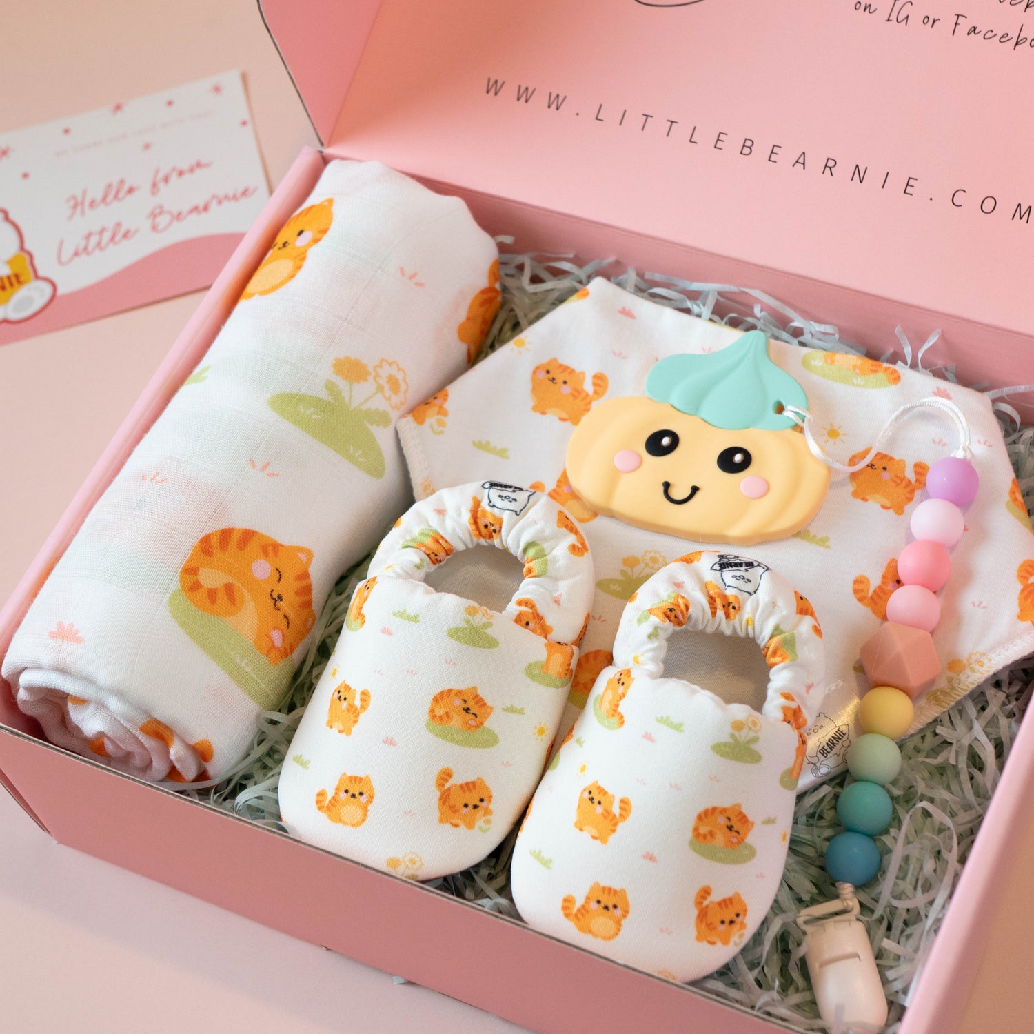 Hello Little One - Baby Luxe Gift Set (Meow Meow Cat)