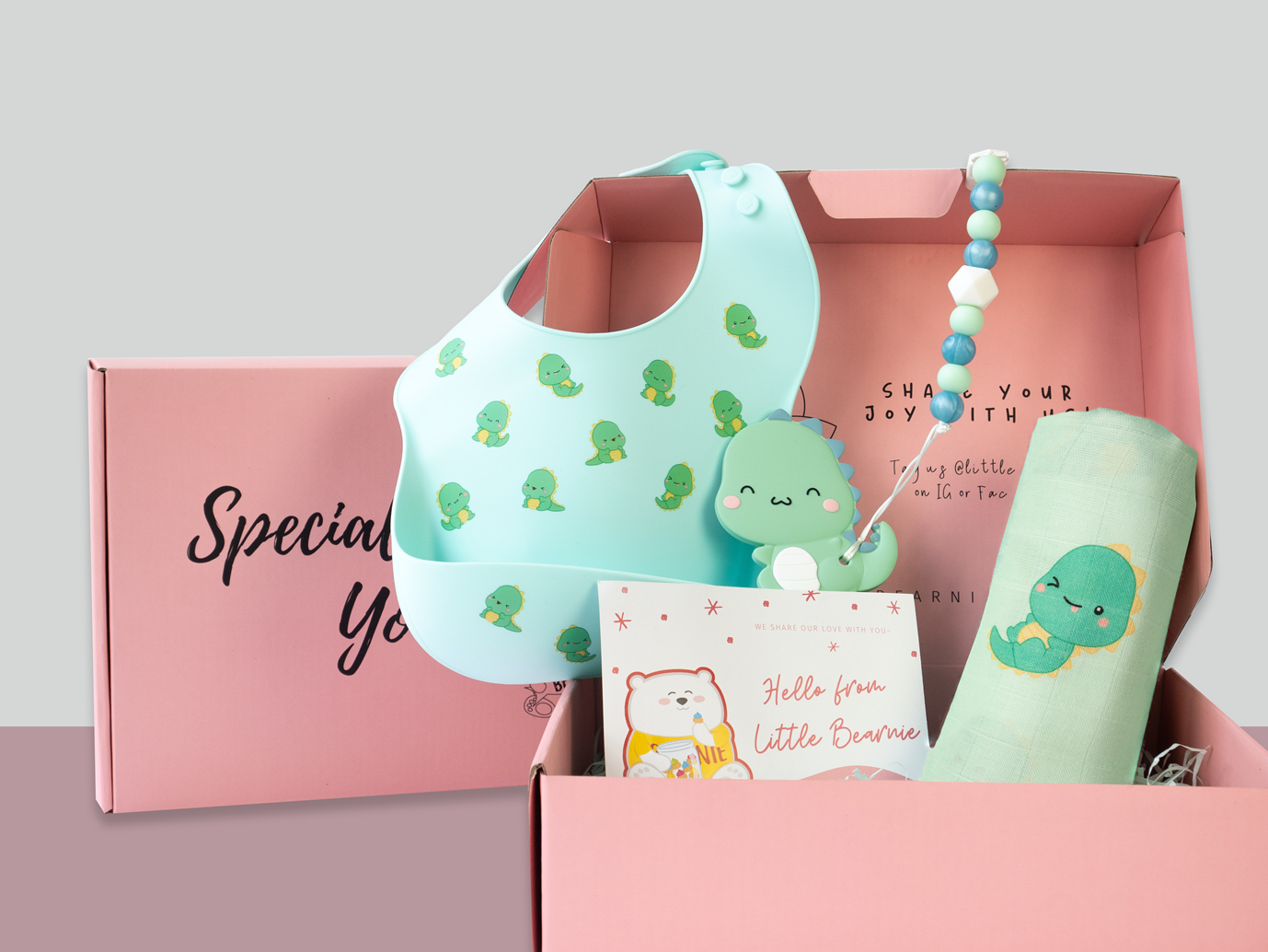 Baby Premium Gift Set (T-Rex Dino Series) - Little Bearnie 