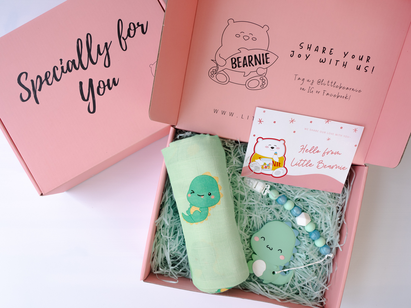 Baby Signature Gift Set (T-Rex Dino Series) - Little Bearnie 