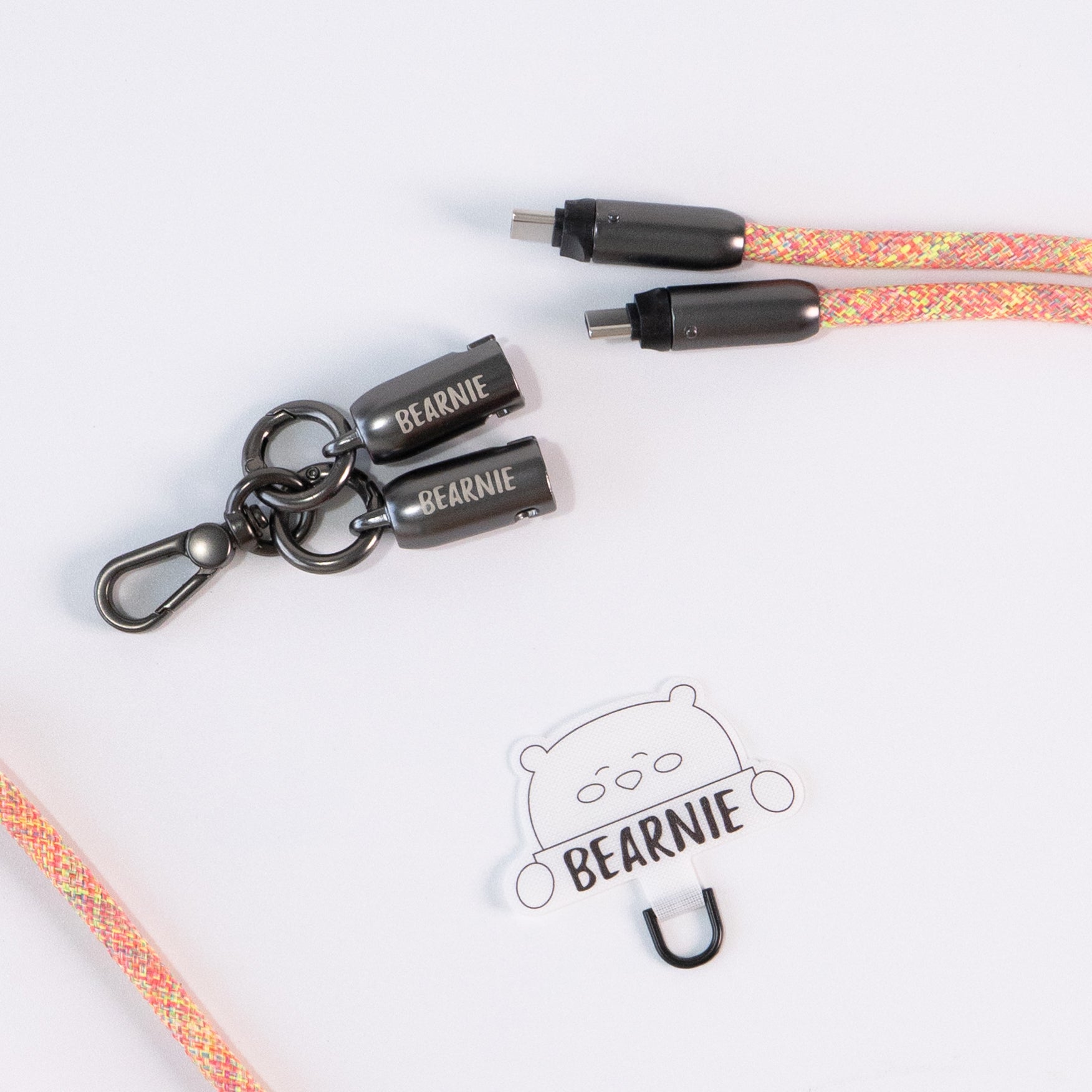 FlexiCharge Crossbody Phone Lanyard - Rainbow