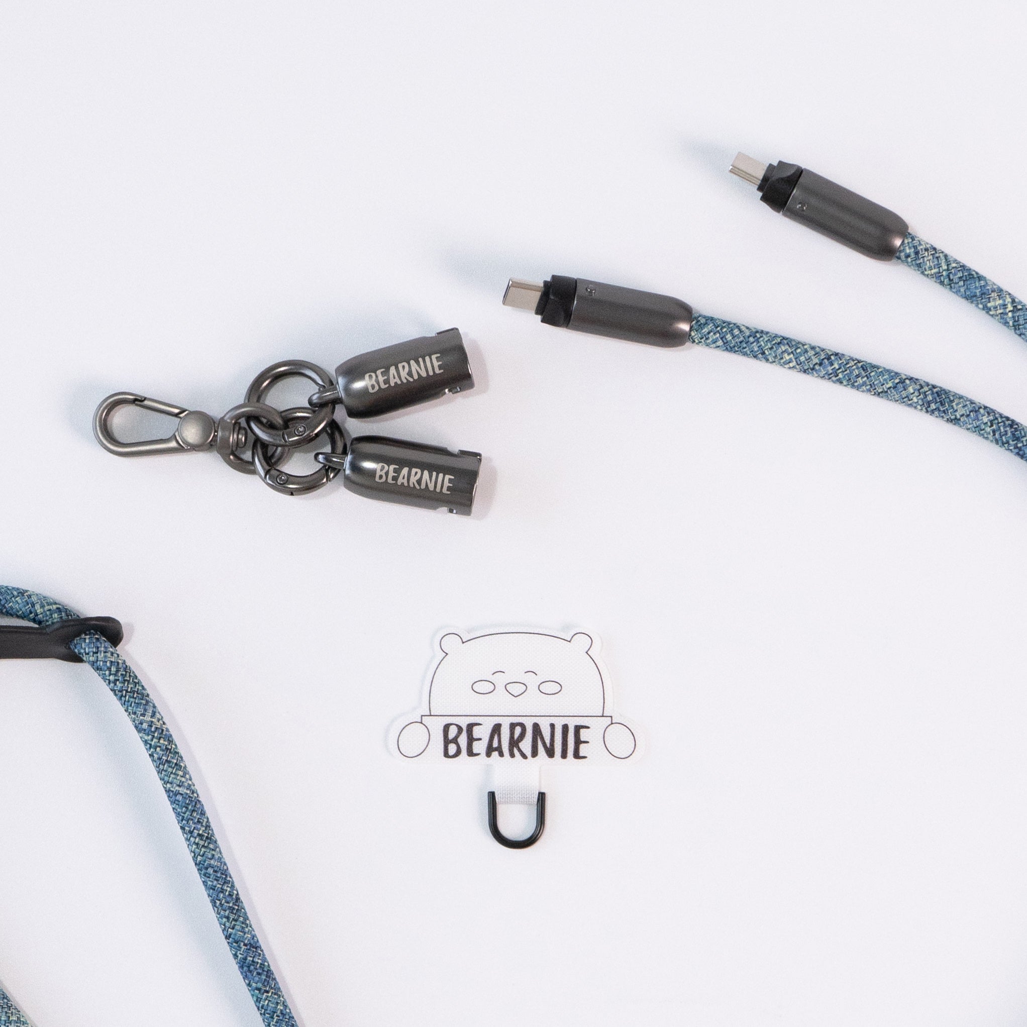 FlexiCharge Crossbody Phone Lanyard - Ocean Blue