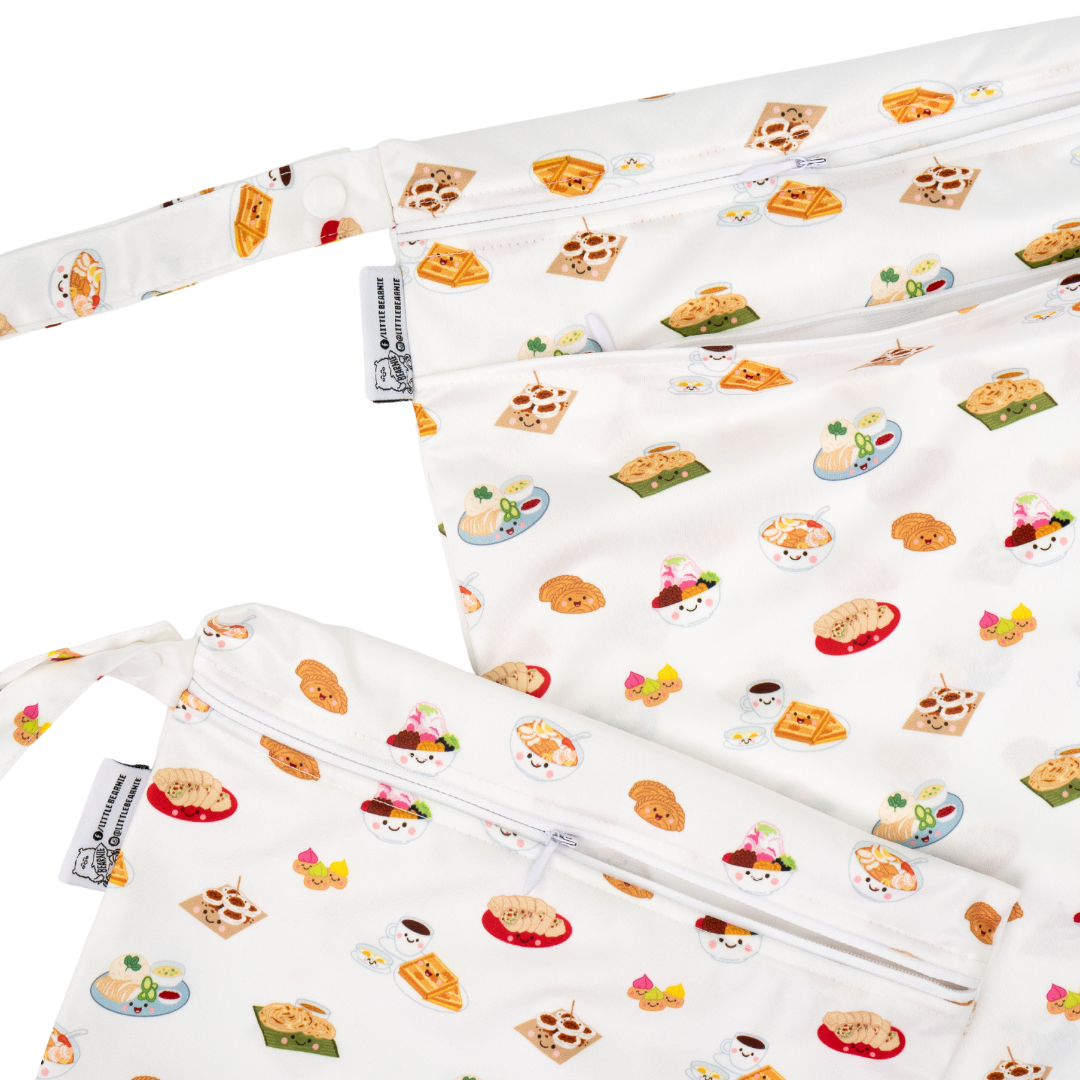 [Bundle of 2]Multipurpose Wet Bags Ver2 - Singapore Local Foodies - Little Bearnie 