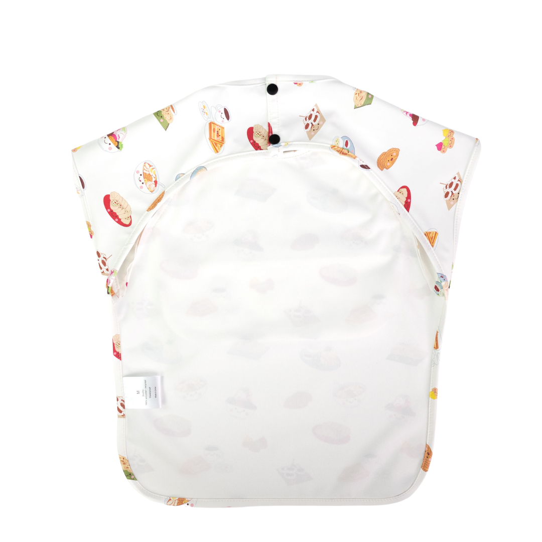 Junior Short Sleeved Waterproof Bib - Singapore Local Foodies - Little Bearnie 