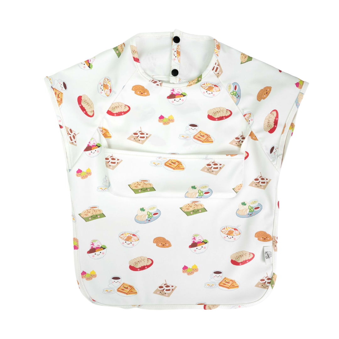 Junior Short Sleeved Waterproof Bib - Singapore Local Foodies