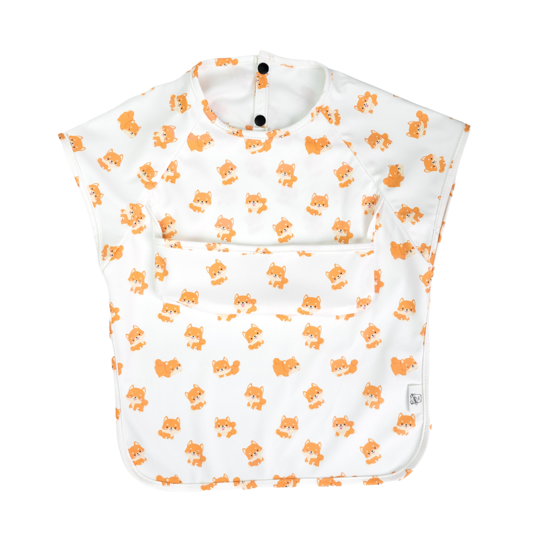 Junior Short Sleeved Waterproof Bib - Shiba - Little Bearnie 
