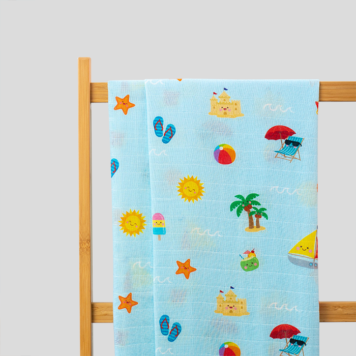 Swaddle / Baby Blanket - Fun Beach Day