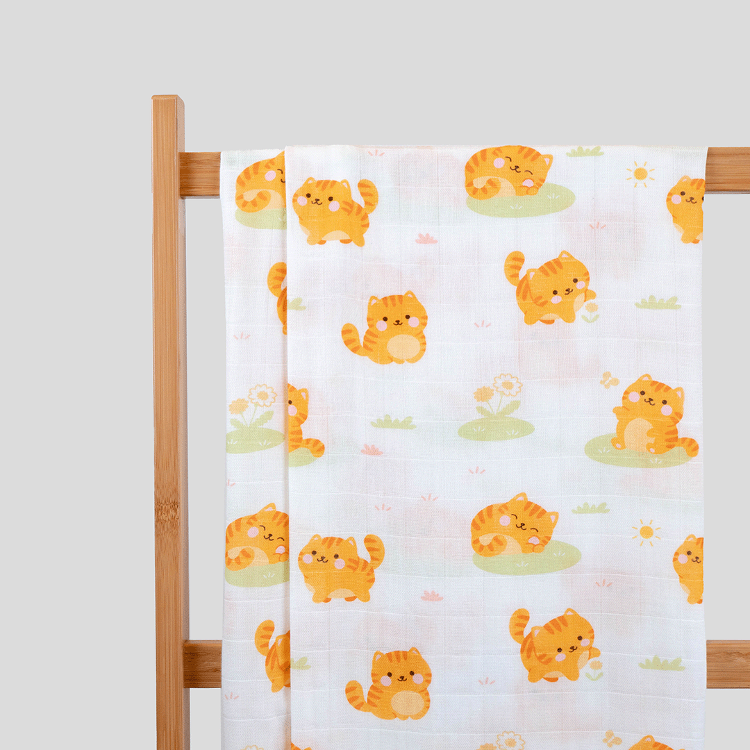 Swaddle / Baby Blanket - Meow Meow Cat