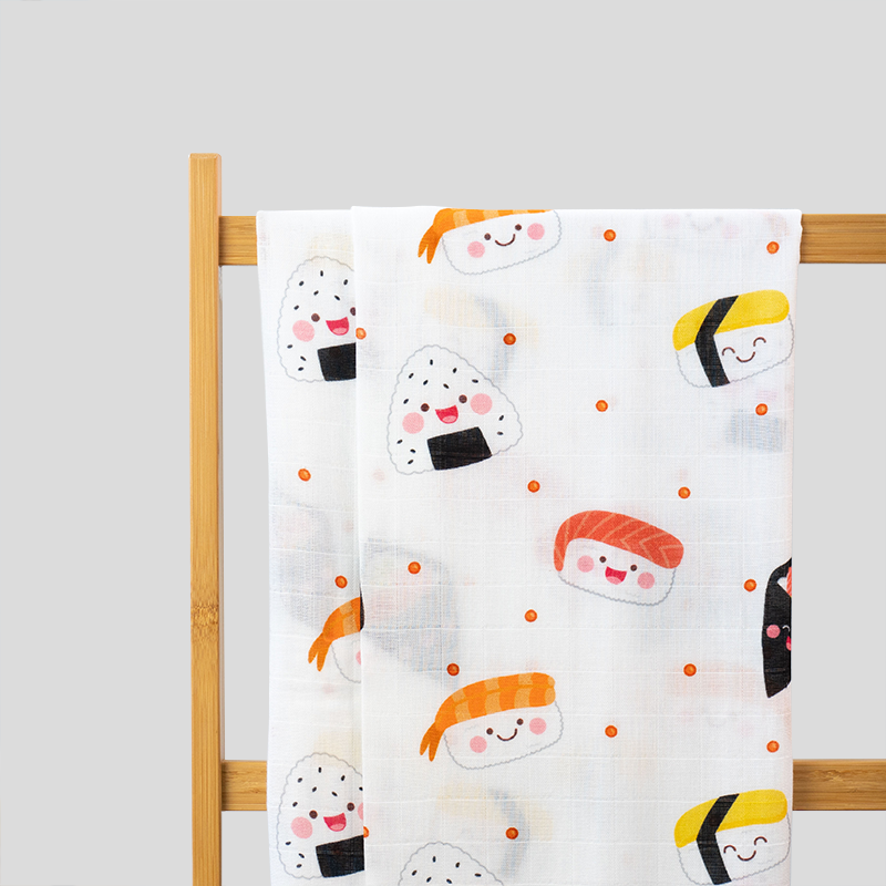 Swaddle / Baby Blanket - Sushi Love - Little Bearnie 