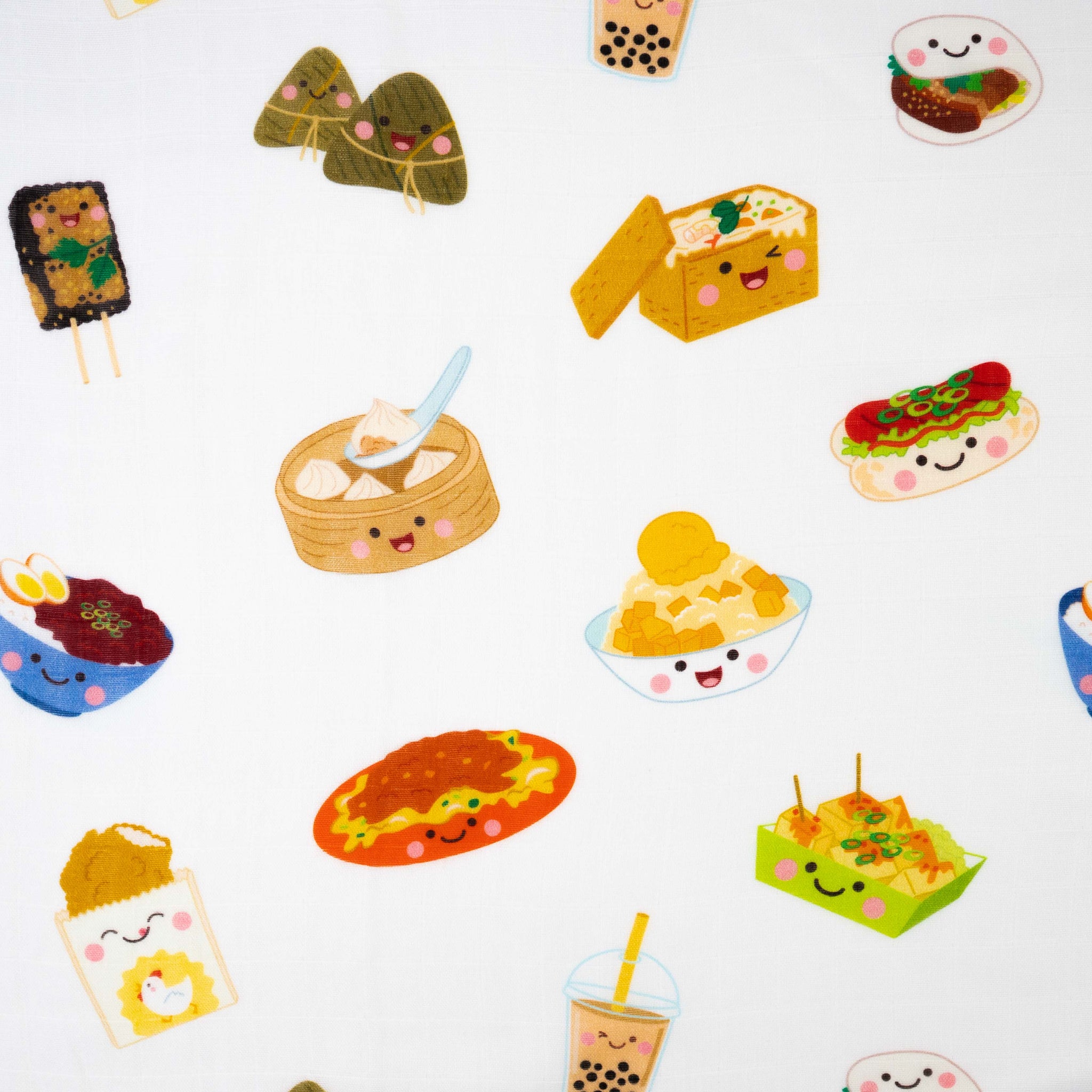 Swaddle / Baby Blanket - Taiwan Foodies - Little Bearnie 