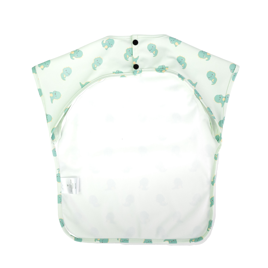 Junior Short Sleeved Waterproof Bib - T-Rex Dino - Little Bearnie 