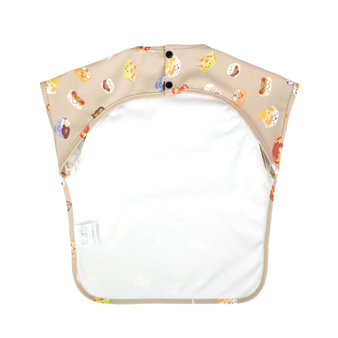 Junior Short Sleeved Waterproof Bib - Taiwan Foodies - Little Bearnie 