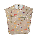 Junior Short Sleeved Waterproof Bib - Taiwan Foodies - Little Bearnie 