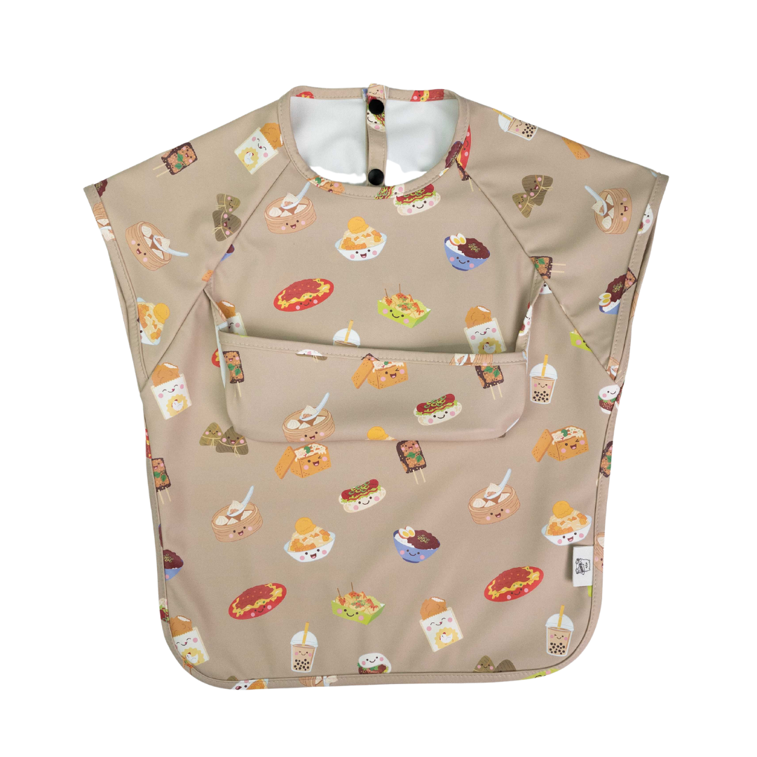 Junior Short Sleeved Waterproof Bib - Taiwan Foodies