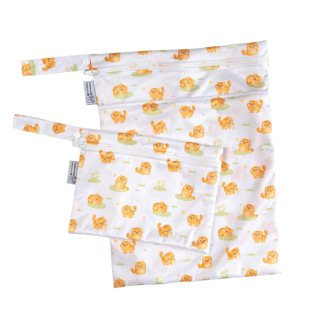 [Bundle of 2] Multipurpose Storage Bag / Wet Bags (V.2 - Waterproof Series) - Meow Meow Cat
