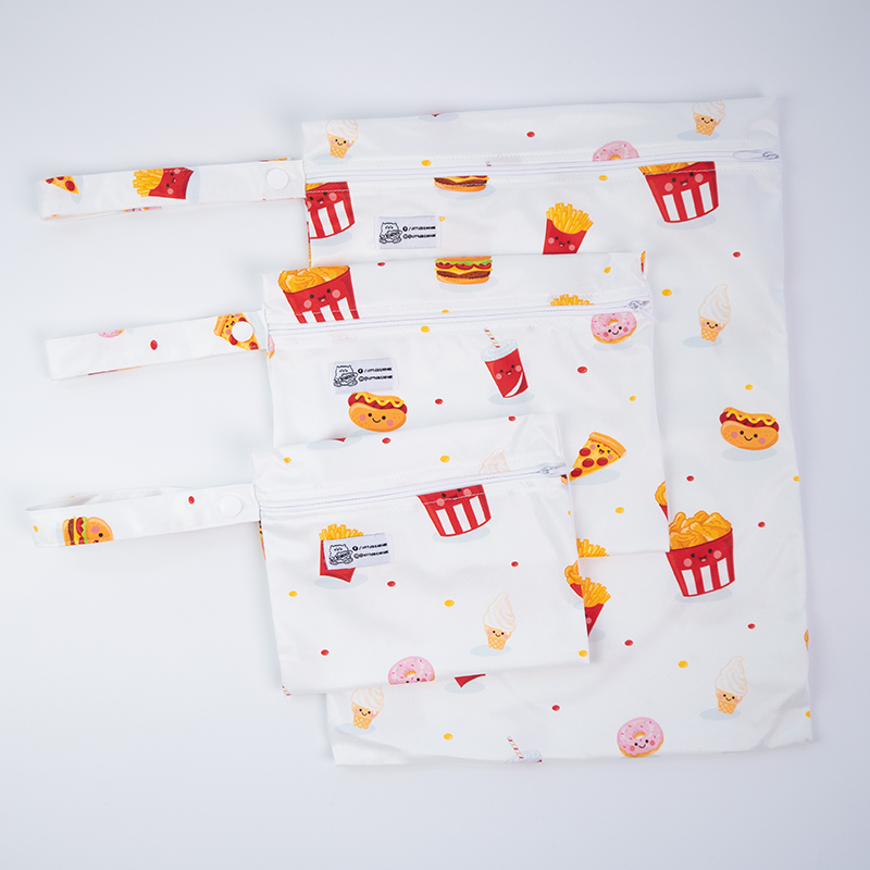 [Bundle of 3]Multipurpose Wet Bags - Fast Food - Little Bearnie 