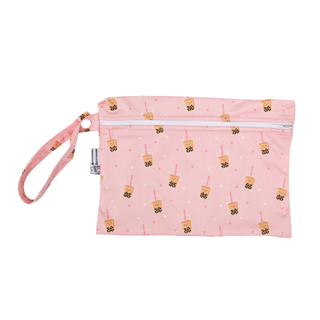 [SALE] -  [Loose Piece Clear Out - M size only] Multipurpose Storage Bag / Wet Bags - Boba Pink