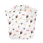 Junior Short Sleeved Waterproof Bib - Sushi Love - Little Bearnie 