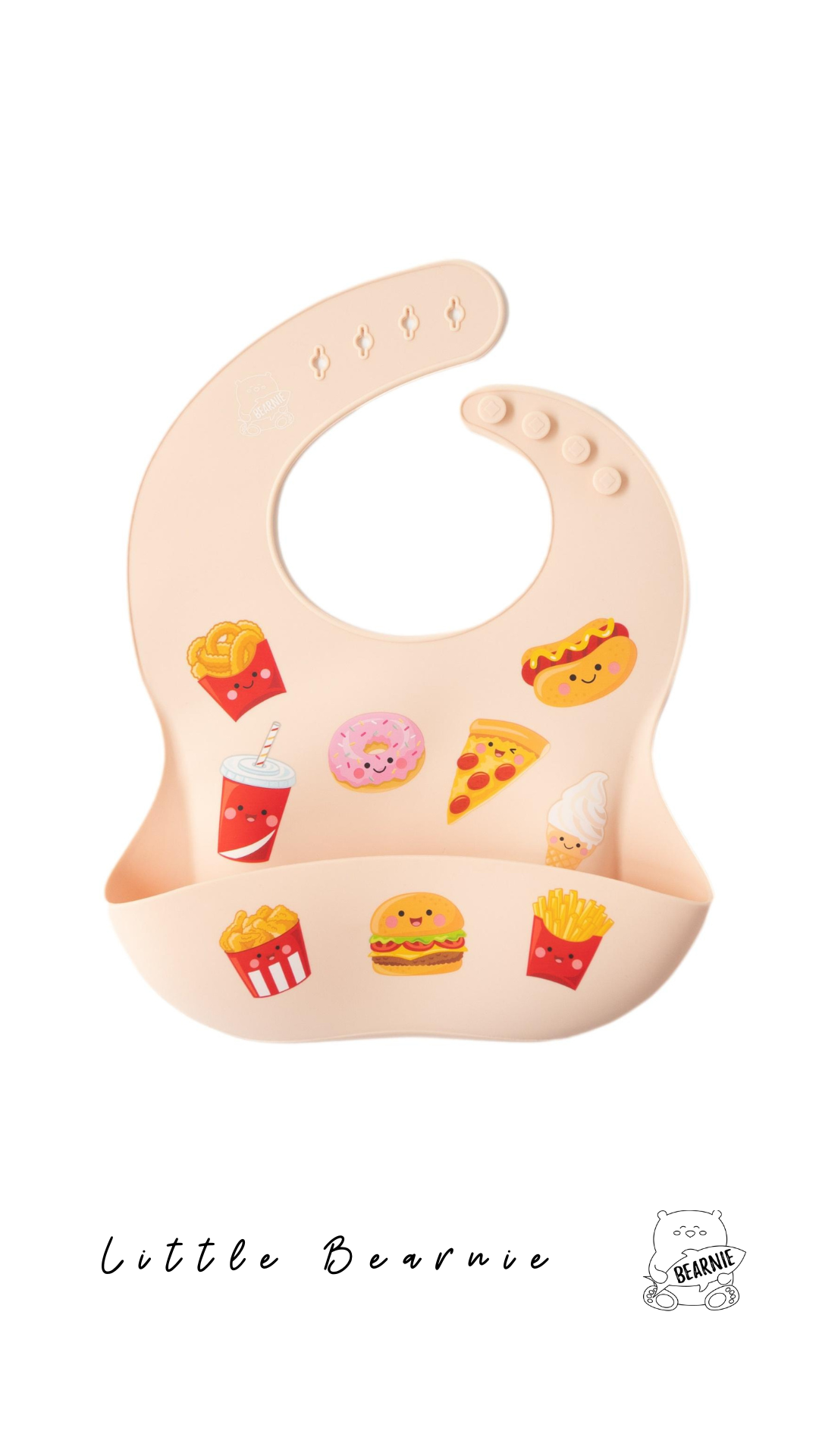 Silicone Bib - Fast Food - Little Bearnie 