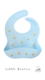 Silicone Bib - Boba (Blue) - Little Bearnie 