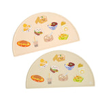 Silicone Placemat - Taiwan Foodies (Latte) - Little Bearnie 