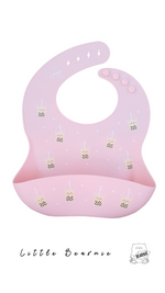 Silicone Bib - Boba (Pink) - Little Bearnie 