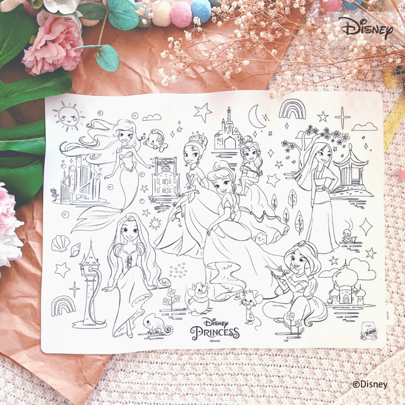 Colouring Mats - Disney Princess Tales