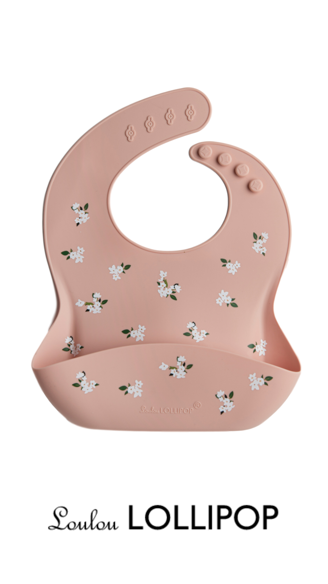 [SALE] Silicone Bib - White Flower