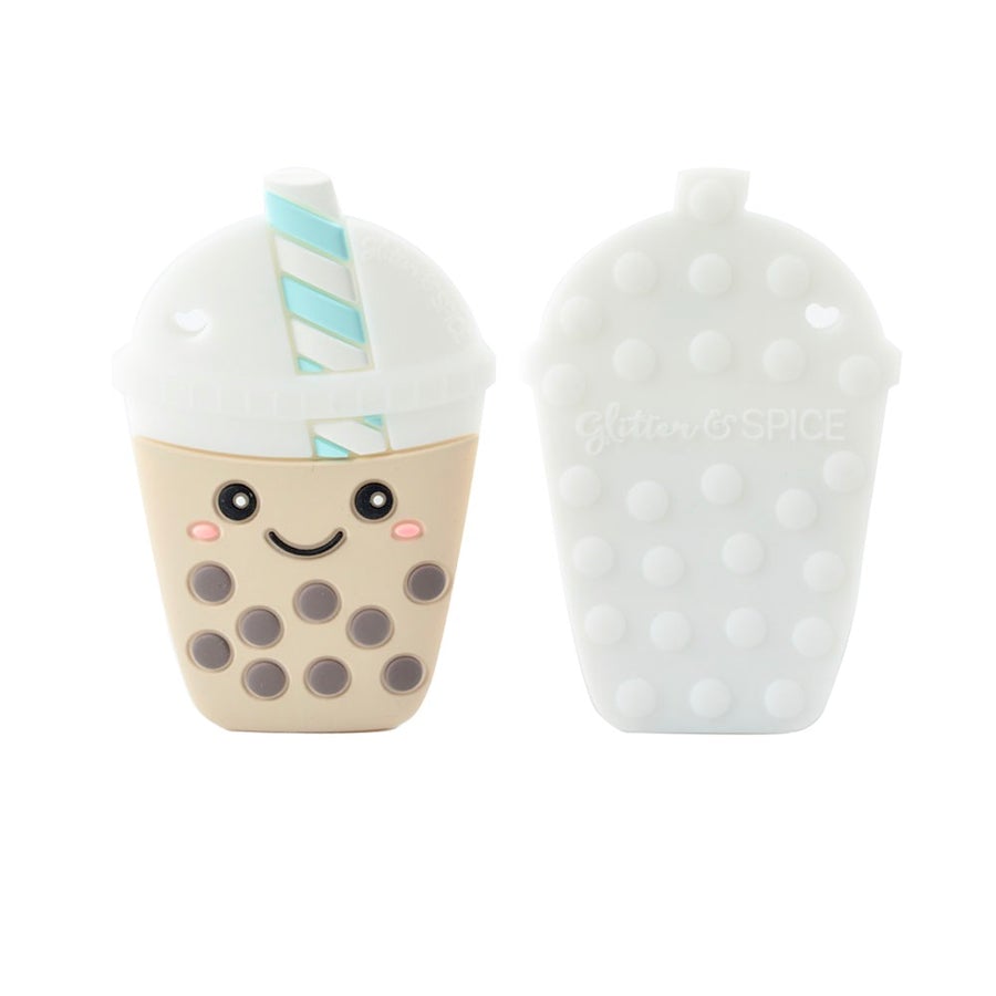 Modern Baby Teether - Smiley Boba Tea