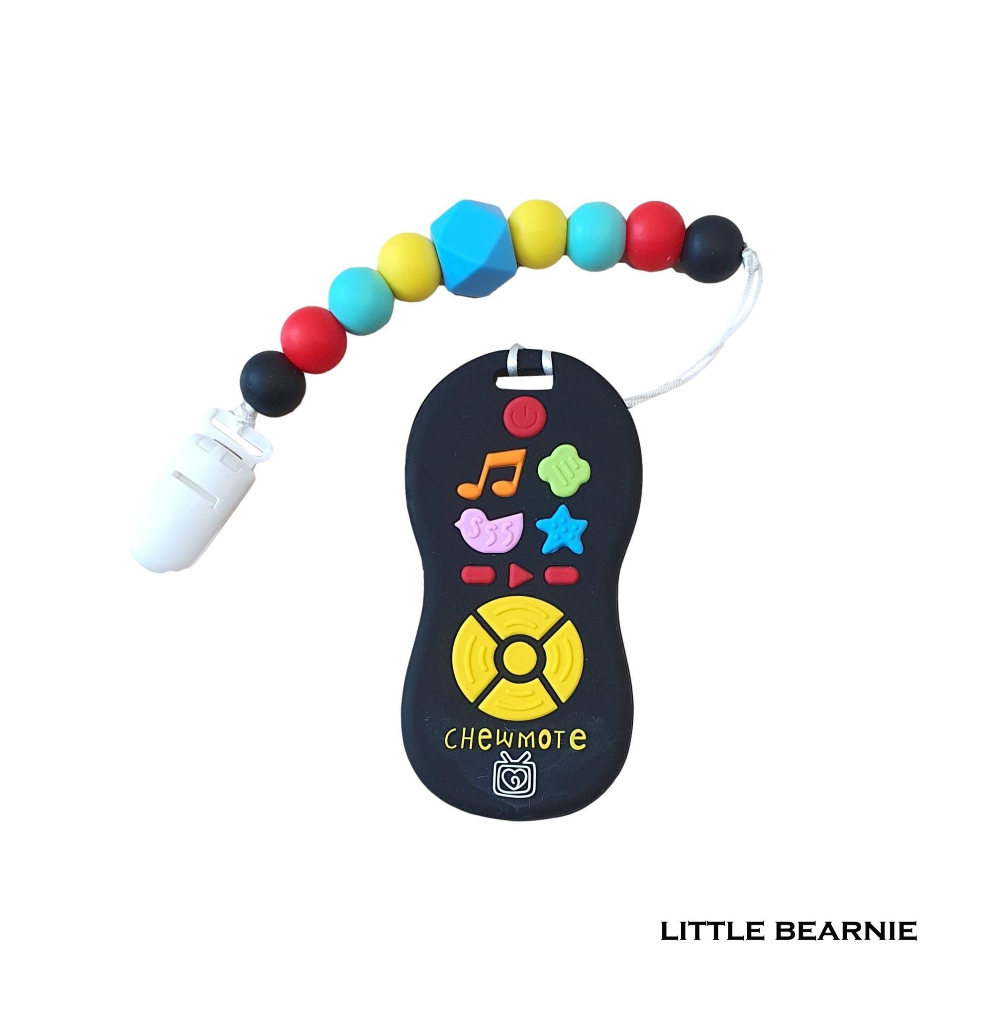 Modern Baby Teether Clip Set - Chewmote (Black) - Little Bearnie 