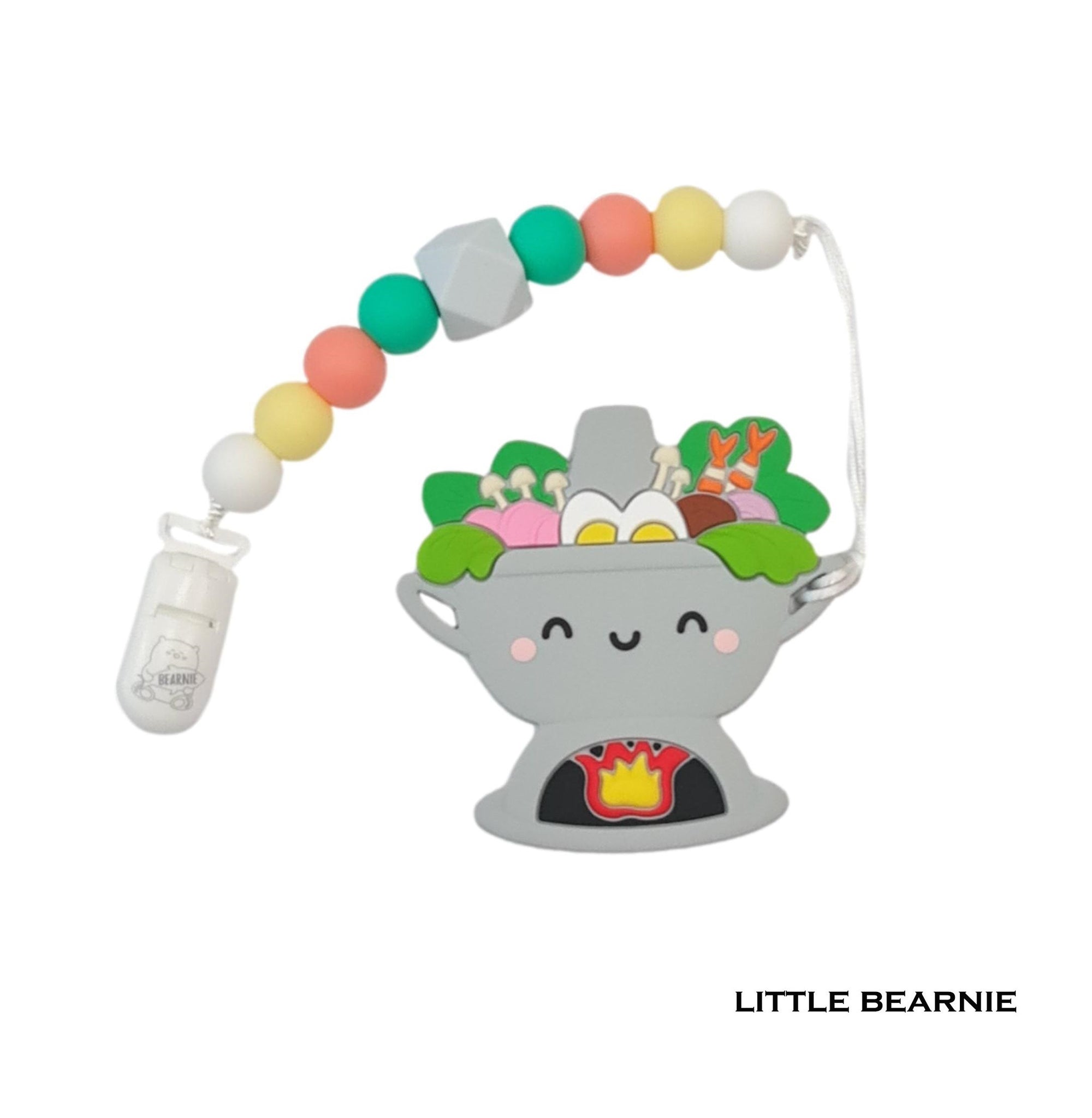 Modern Baby Teether Clip Set - Hotpot - Little Bearnie 