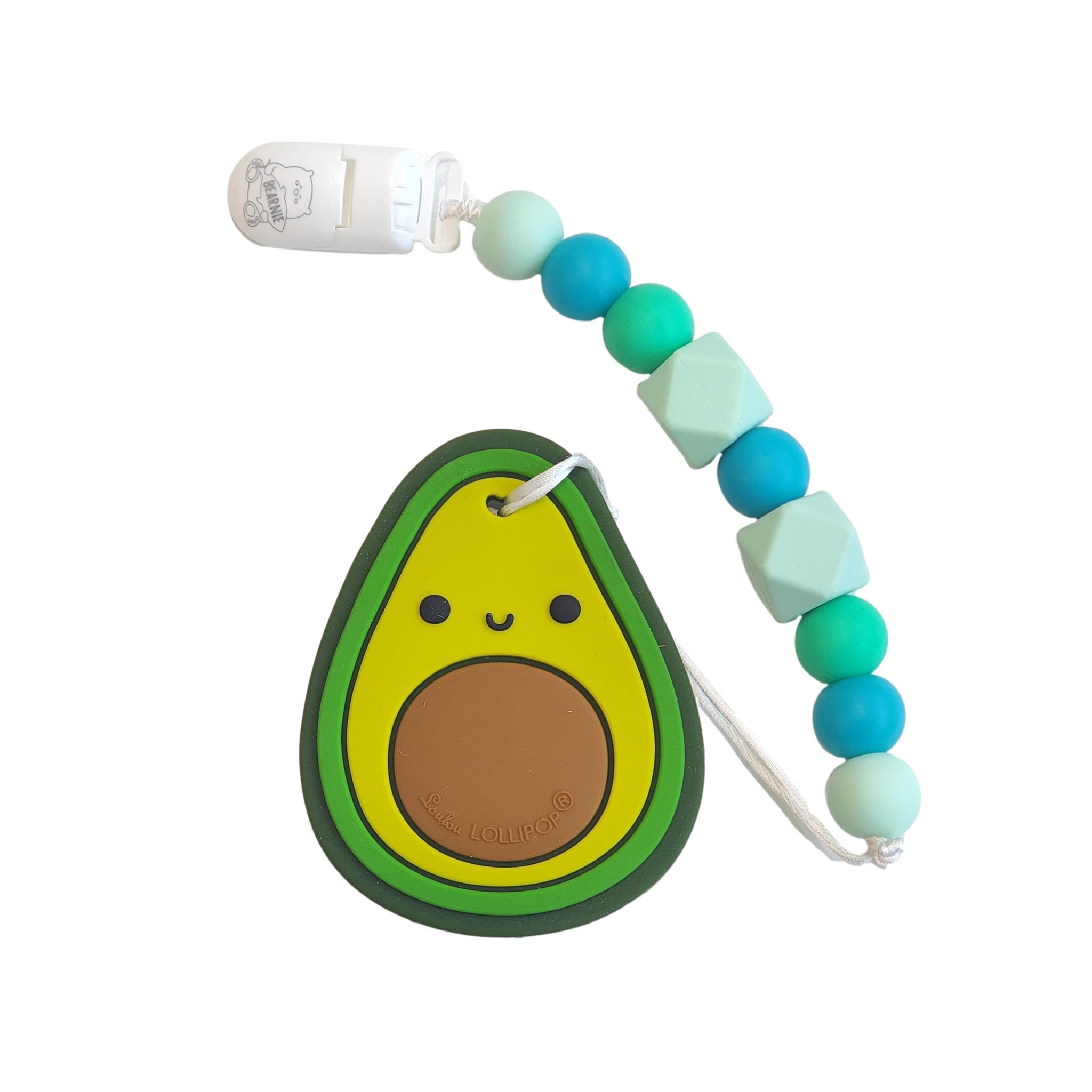 Modern Baby Teether Clip Set - Avocado