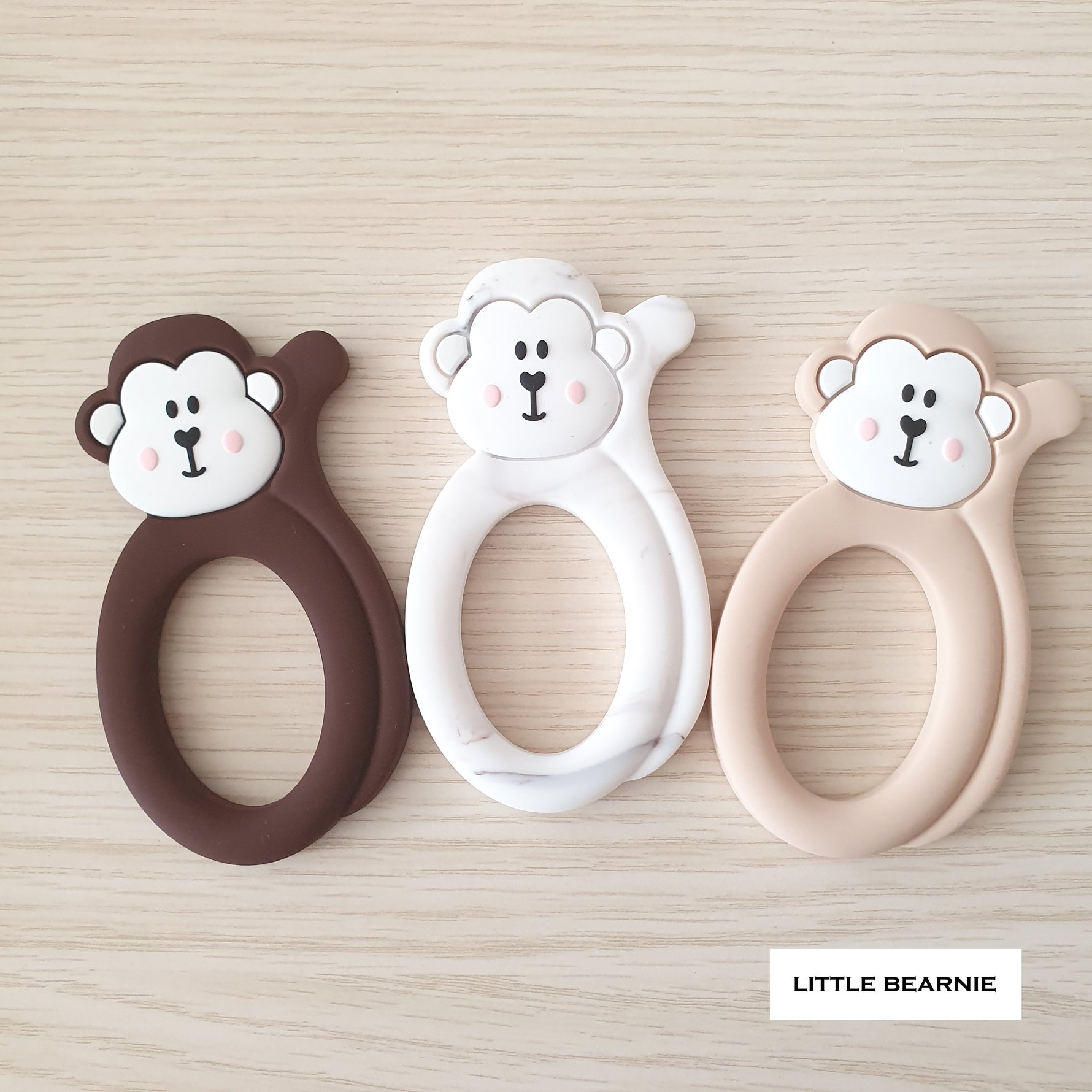 Modern Baby Teether - Cheeky Monkey - Little Bearnie 