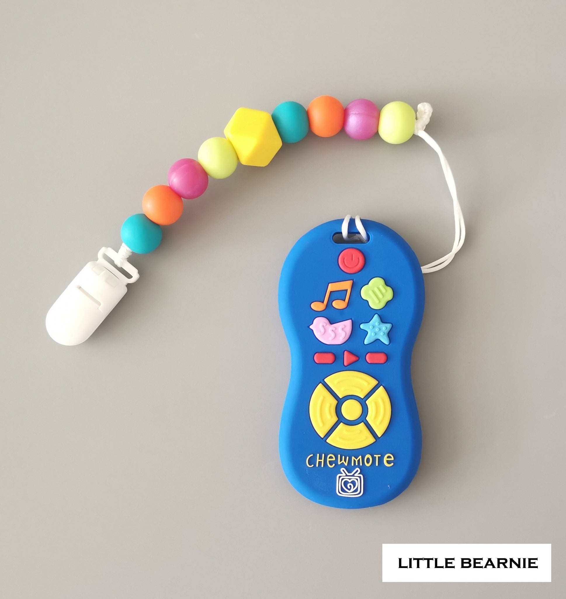 Modern Baby Teether Clip Set - Chewmote (Blue) - Little Bearnie 