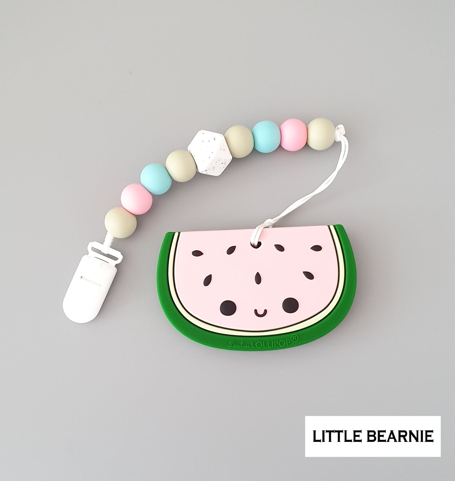 [SALE] Modern Baby Teether Clip Set - Cute Cute Watermelon - Little Bearnie 
