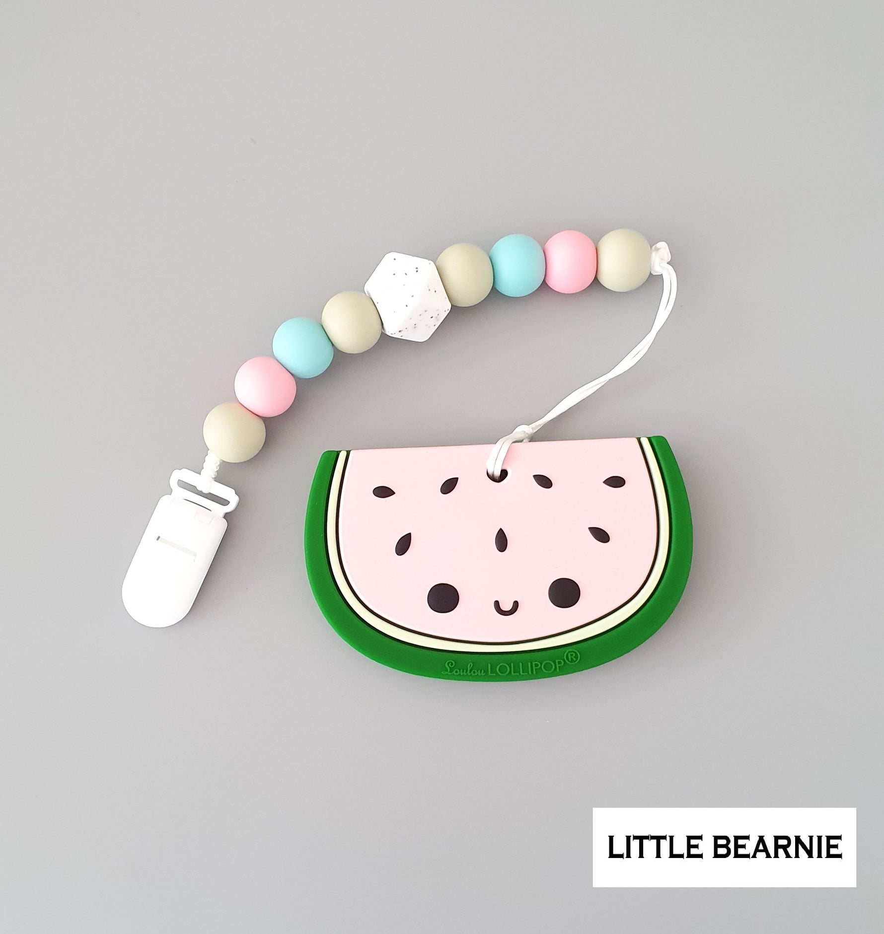 [SALE] Modern Baby Teether Clip Set - Cute Cute Watermelon - Little Bearnie 