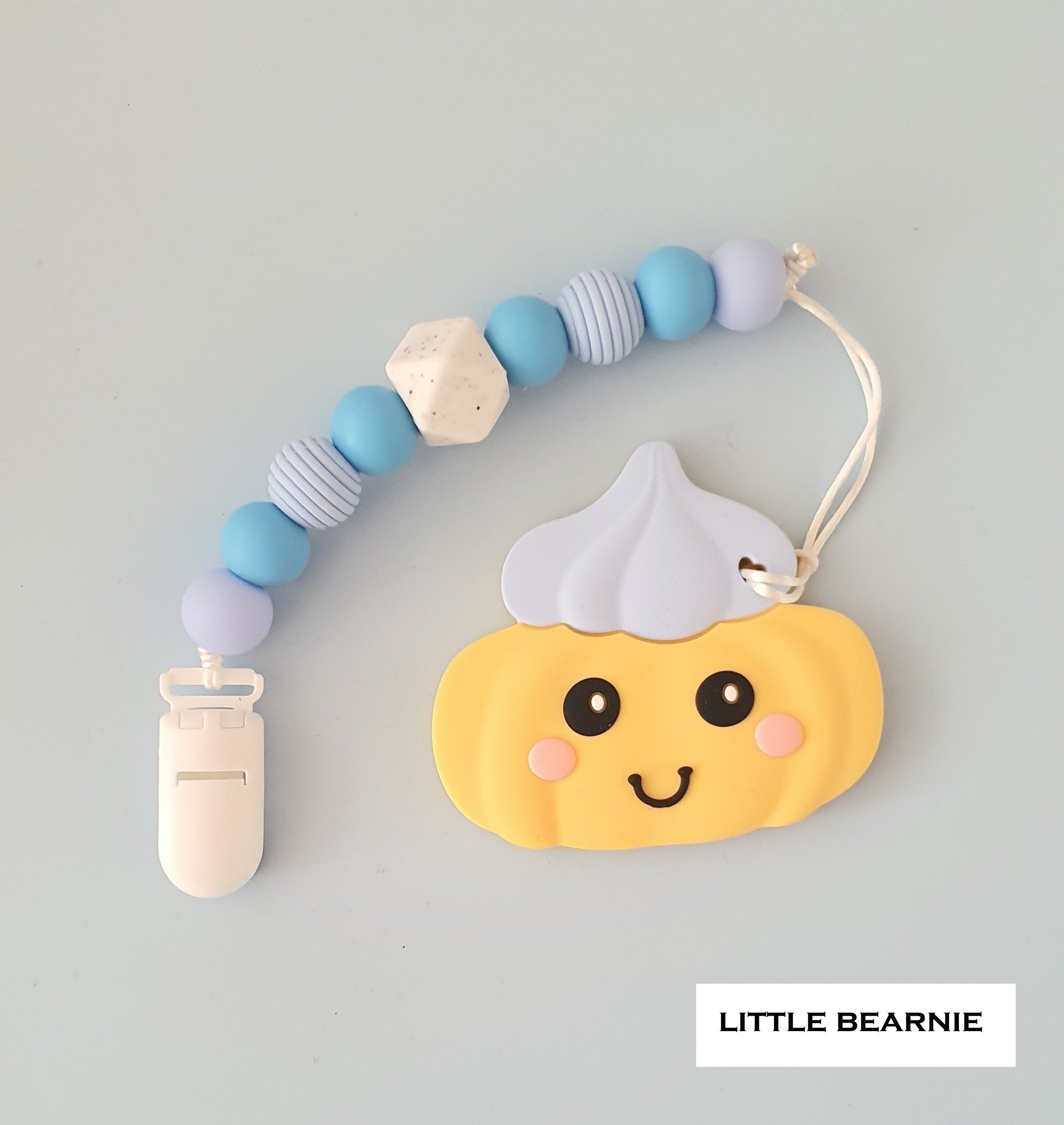 Silicone teether clip top