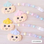 Modern Baby Teether Clip Set - Gem Biscuit (Rainbow Theme Clip) - Little Bearnie 